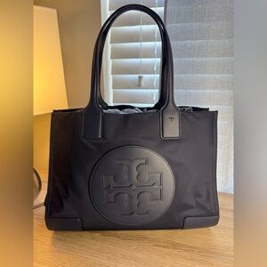 Tory Burch Navy Logo Tote